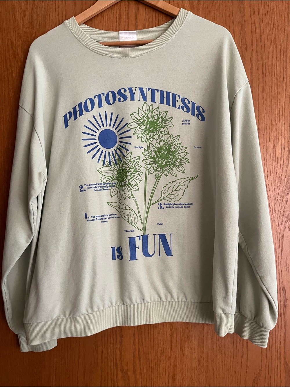 Lightweight Crewneck Sweatshirt "Photosynthesis is Fun" Graphic